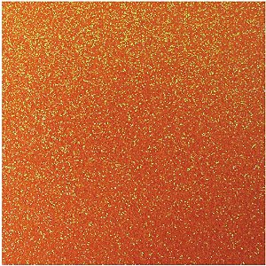 Placa em EVA com Glíter 60X40CM Laranja Neon 2MM Pacote com 05