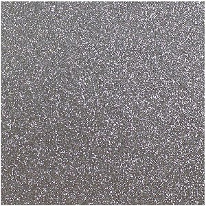 Placa em EVA com Glíter 48X40CM Prata 2MM - Pacote com 10