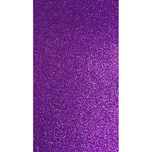 Placa em EVA com Glíter 48X40CM Violeta 2MM Pacote com 10