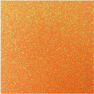Placa em EVA com Glíter 48X40CM Laranja Neon 2MM Pacote com 10 Folhas