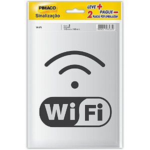 Placa de Sinalização Wifi 14CMX19CM BLCOM 02