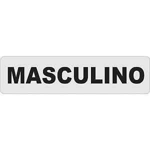 Placa de Sinalização Masculino 24X6CM PCT com 03