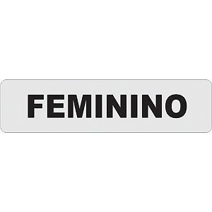 Placa de Sinalização Feminino 24X6CM Pacote com 3