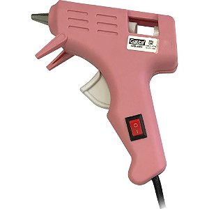 Pistola de Cola Quente 10W Pequena Bivolt Profissional - Rosa
