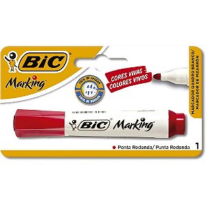 Pincel para Quadro Branco Marking Recarregável Vermelho - BIC