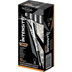 Pincel Marcador Permanente Marking 11MM Preto Intensity Caixa com 12