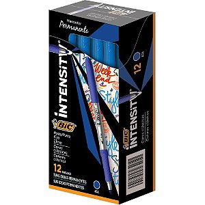 Pincel Marcador Permanente BIC Marking 11MM Azul Caixa com 12 Unidades