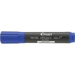 Pincel Marcador Permanente Atômico 1100P Azul - Caixa com 12 Unidades