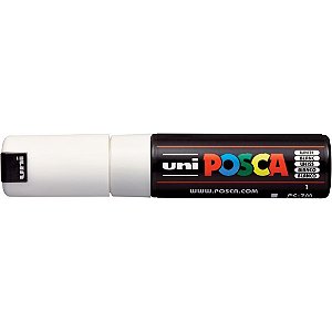 Pincel Marcador Artesanato Posca PC-7M 4.5/5.5MM Branco - Caixa com 06