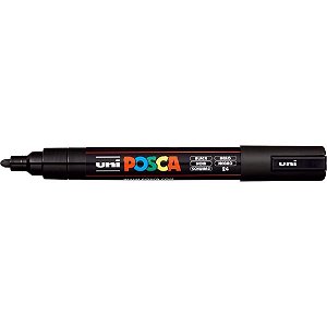 Pincel Marcador Artesanato Posca PC-5M 2.5MM Preta Caixa com 06