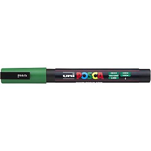 Pincel Marcador Artesanato Posca PC-3M Fine Line Verde CX com 06
