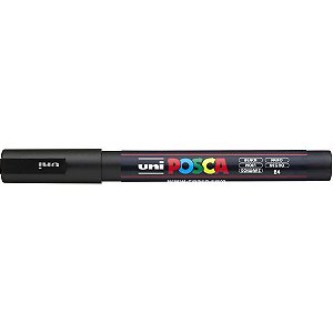 Pincel Marcador Artesanato Posca PC-3M Fine Line Preta Caixa com 06