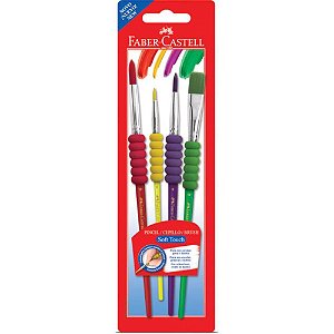 Pincel Escolar SOFT Touch 4MODELOS com GRIP CX com 10