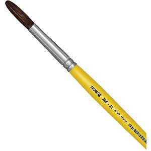 Pincel Escolar Redondo 266 N22 Amarelo