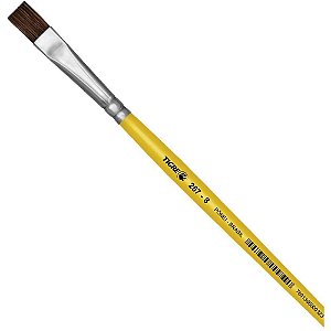 Pincel Escolar Chato 267 Nº 08 Amarelo