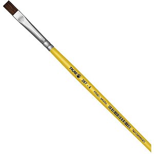 Pincel Escolar Chato 267 N04 Amarelo