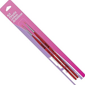 Pincel Artesanal Pincéis para UNHA BL com 2 R6431 Caixa com 12