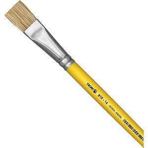 Pincel Artesanal Chato 815 N°14 Amarelo