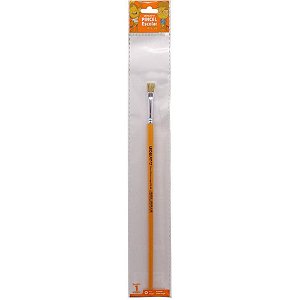 Pincel Artesanal Chato 815 Nº 08 Amarelo – Blister com 1 Unidade