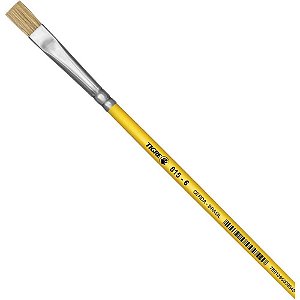 Pincel Artesanal Chato 815 N06 Amarelo