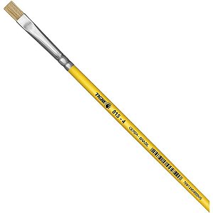Pincel Artesanal Chato 815 N°4 Amarelo