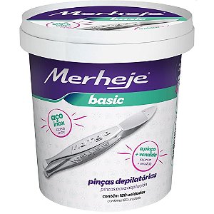Pinça Depilatória Basic AÇO INOX Ponta Reta  POTE/120