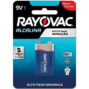 Pilha Bateria 9V Alcalina 12 Blisters X 1 Unidades