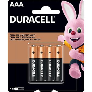 Pilha Alcalina Palito AAA Duracell 12 Blisters com 4 Unidades Cada