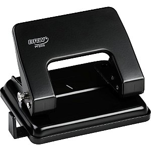 Perfurador de Papel de Metal 2 Furos para 20 Folhas Preto