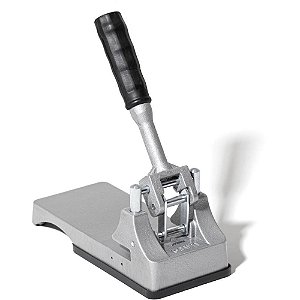 Perfurador de Papel em Ferro Fundido para 100 Folhas  Cinza Claro