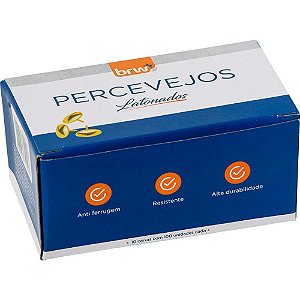 Percevejo Latonado Caixa com 100 Unidades Pacote com 10