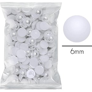 Pedraria 1/2 Pérola 6MM 500G BRANCO101