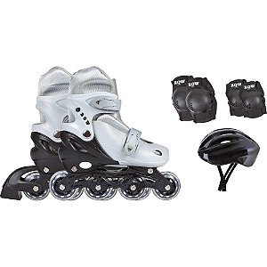 Patins KIT Roller Cinza Tamanho M (34-37)