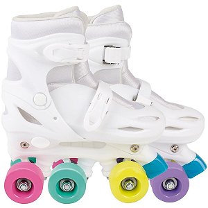 Patins Branco Color 4RODAS N34-37