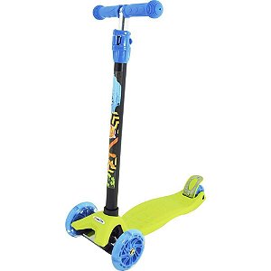 Patinete Radical NEW PLUS Verde Limão com LUZ NAS Rodas