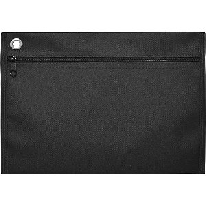 Pasta Malote NYLON 30X22CM Preto Horizontal Pacote com 03