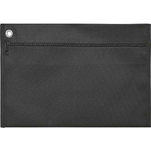 Pasta Malote NYLON 30X22CM Preto Horizontal Pacote com 03