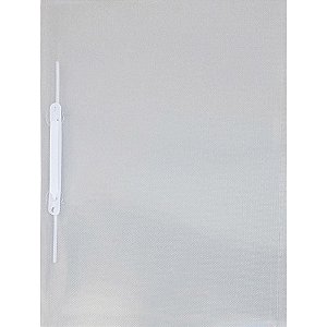 Pasta Grampo Trilho Plástica Ofício Cristal Pacote com 10