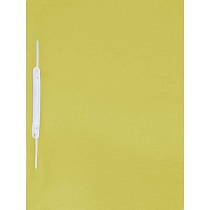 Pasta Grampo Trilho Plástica Ofício Amarela - Pacote com 10