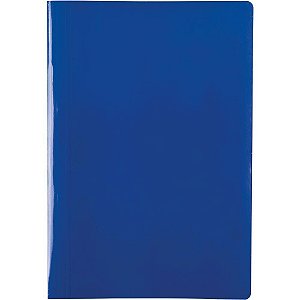 Pasta com Grampo Trilho Papel Ofício Azul Delloplex - Pacote com 10 Unidades