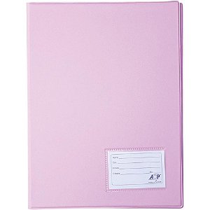 Pasta Catálogo Ofício 50 Envelopes Finos Rosa Pacote com 05