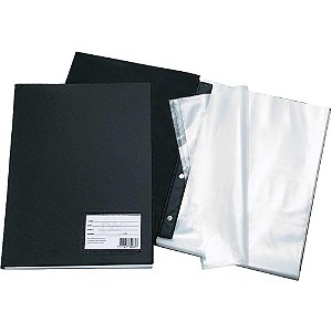 Pasta Catálogo Ofício 50 Envelopes Finos Preta - DAC