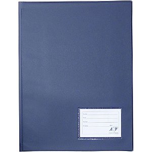 Pasta Catálogo Ofício 50 Envelopes Finos Azul Royal Pacote com 05