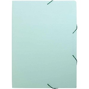 Pasta ABA Elástica Plástica Ofício Serena Verde Pastel - Pacote com 10