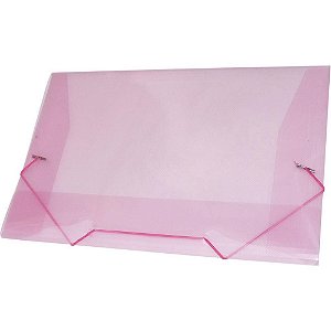 Pasta ABA Elástica Plástica Ofício Rosa