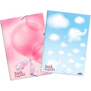 Pasta ABA Elástica Plástica Ofício PINK Elephant (S) PCT com 05
