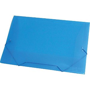 Pasta ABA Elástica Plástica Ofício Azul Pacote com 10