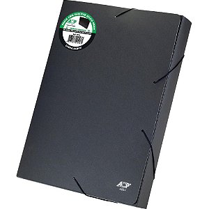 Pasta ABA Elástica Plástica Ofício 40MM Linha BLACK - Pacote com 10 Unidades