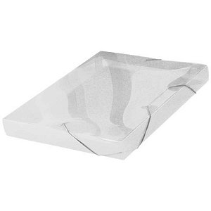 Pasta ABA Elástica Plástica Ofício 40MM Cristal - Pacote com 10