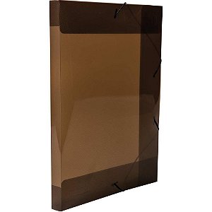 Pasta ABA Elástica Plástica Ofício 30MM Fumê Delloline - Pacote com 10